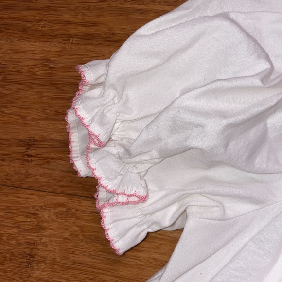 Jadi Lane girls white smocked dress with pink cross details NWT size 7 - Picture 3 of 7